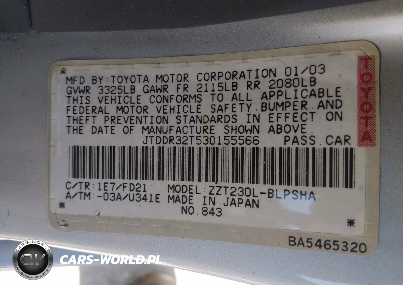 2003 Toyota Celica Gt VIN:JTDDR32T530155566 - 9