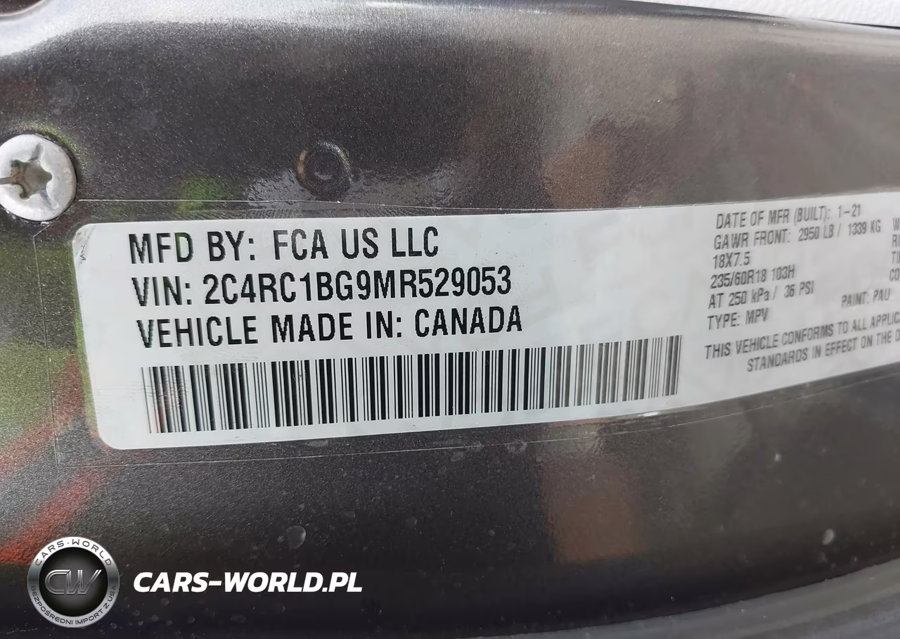 2021 Chrysler Pacifica Touring L VIN:2C4RC1BG9MR529053 - 9