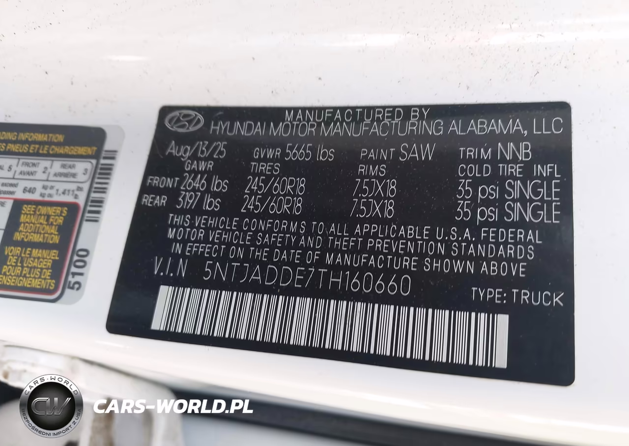 2026 Hyundai Santa Cruz Se VIN:5NTJADDE7TH160660 - 9