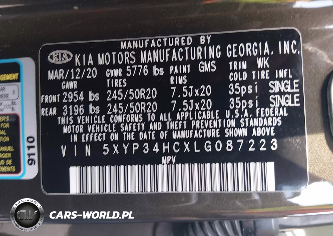 2020 Kia Telluride Ex VIN:5XYP34HCXLG087223 - 9
