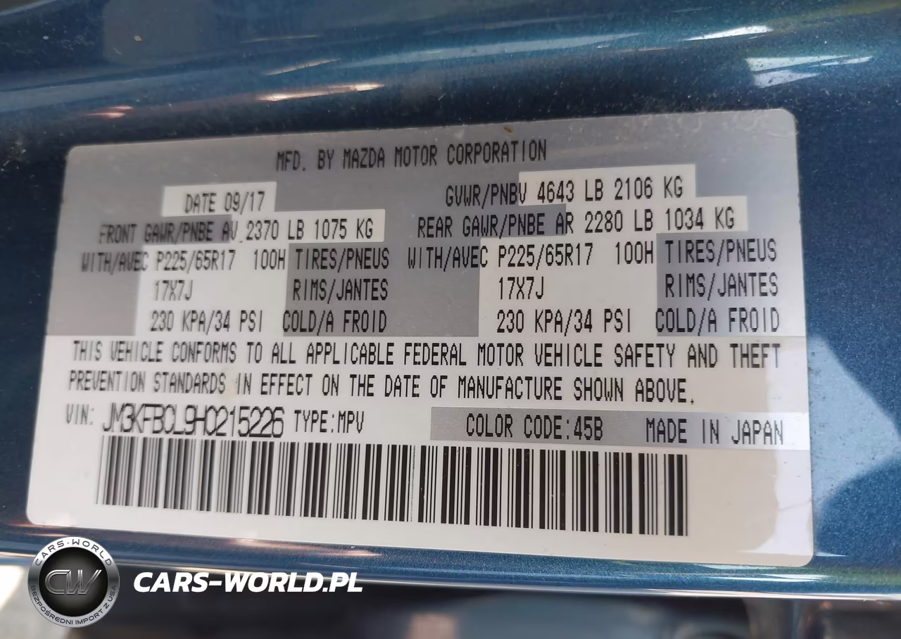 2017 Mazda Cx-5 Touring VIN:JM3KFBCL9H0215226 - 9