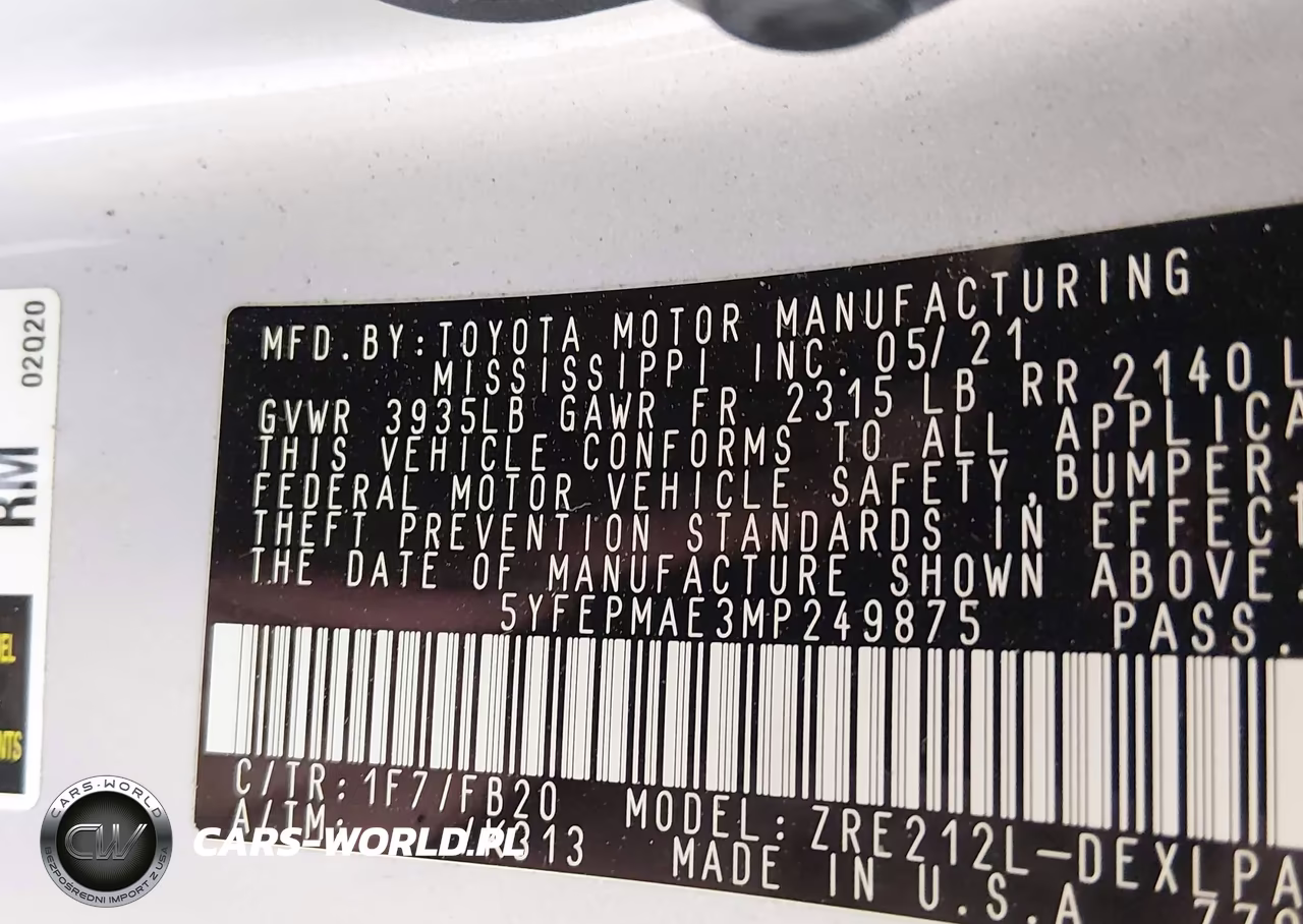2021 Toyota Corolla Le VIN:5YFEPMAE3MP249875 - 9
