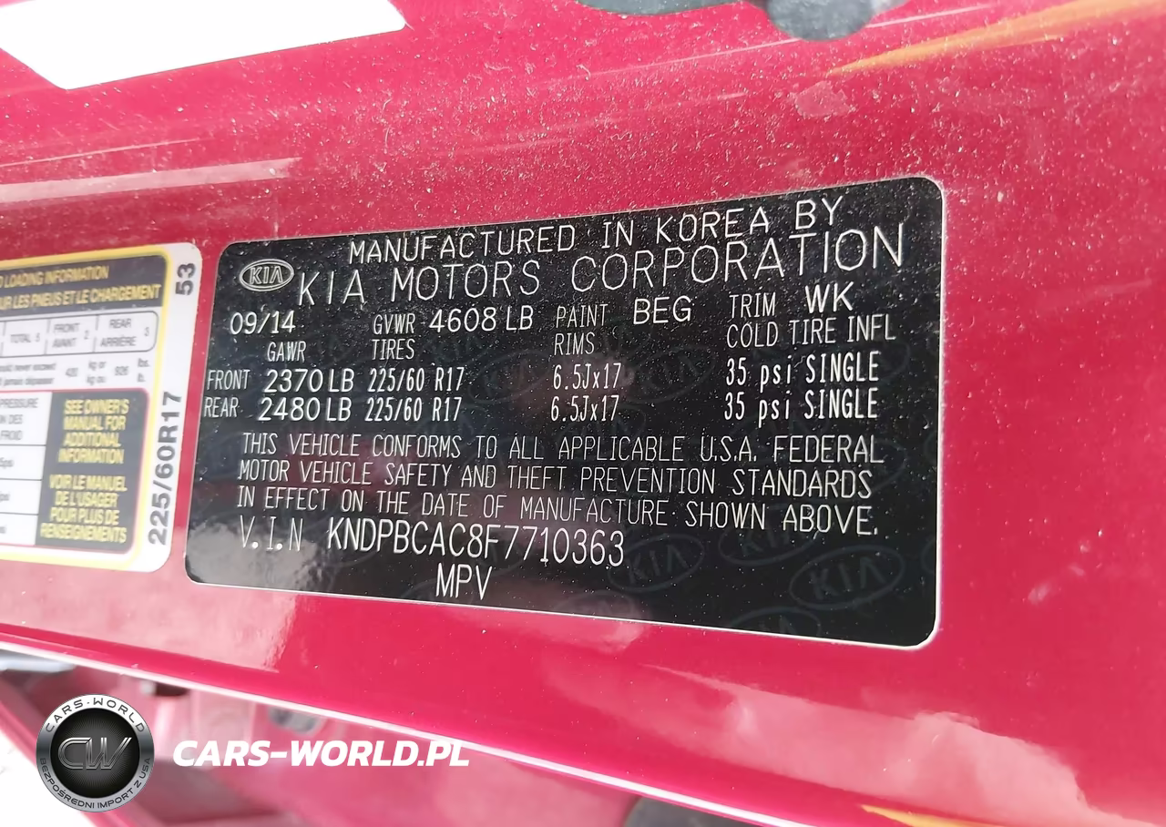 2015 Kia Sportage Lx VIN:KNDPBCAC8F7710363 - 9