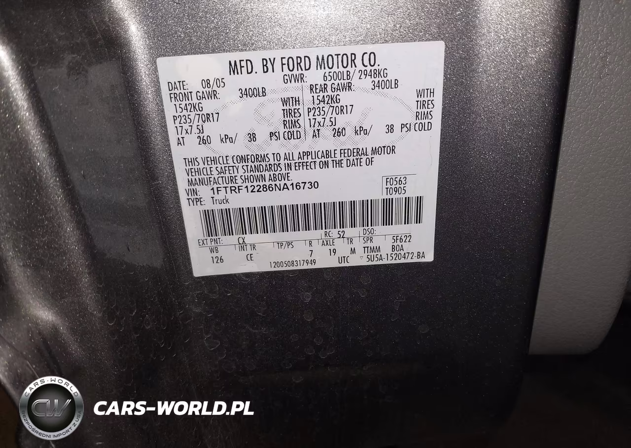 2006 Ford F-150 Stx-Xl-Xlt VIN:1FTRF12286NA16730 - 9