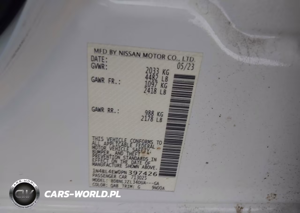 2023 Nissan Altima Sl Intelligent Awd VIN:1N4BL4EW0PN397426 - 9