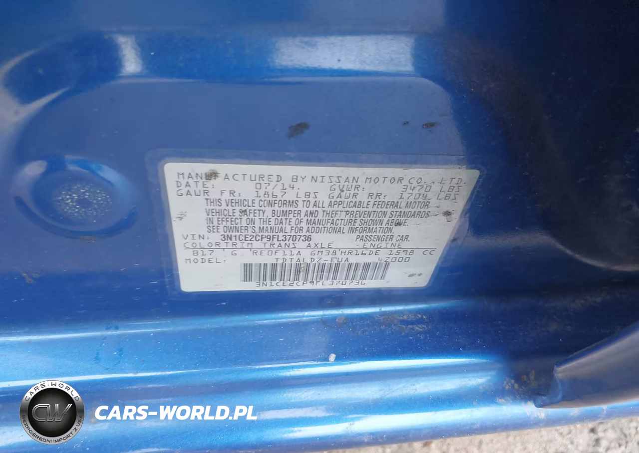 2015 Nissan Versa Note S (Sr)-S Plus-Sl-Sr-Sv VIN:3N1CE2CP9FL370736 - 9