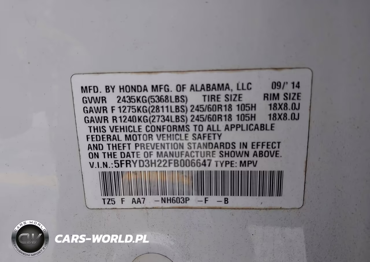 2015 Acura Mdx VIN:5FRYD3H22FB006647 - 9
