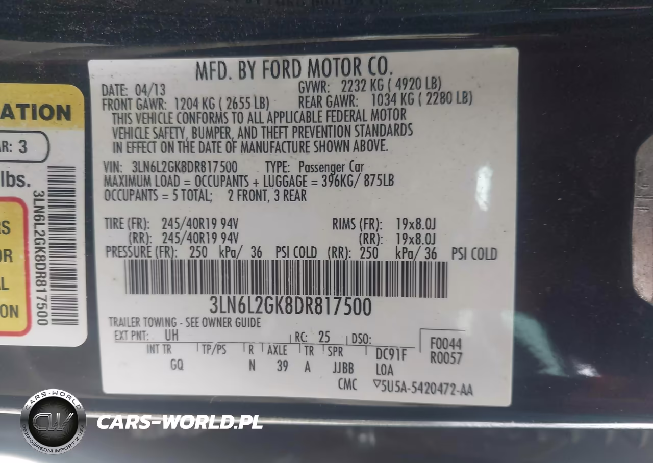 2013 Lincoln Mkz VIN:3LN6L2GK8DR817500 - 9