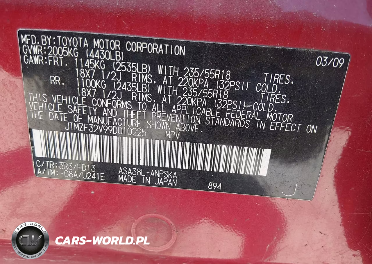 2009 Toyota Rav4 Sport VIN:JTMZF32V99D010225 - 9