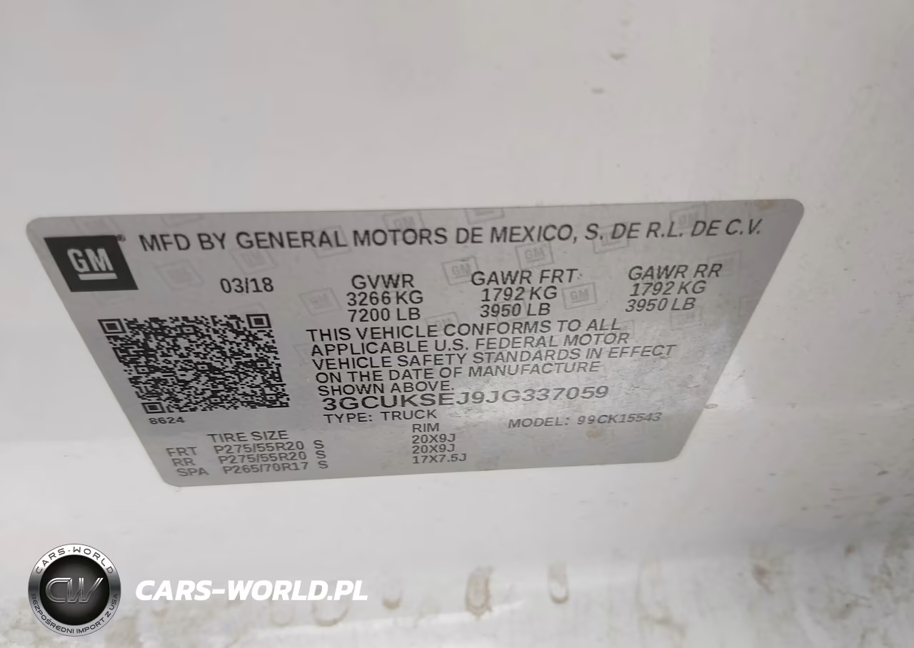 2018 Chevrolet Silverado 1500 1Lz VIN:3GCUKSEJ9JG337059 - 9