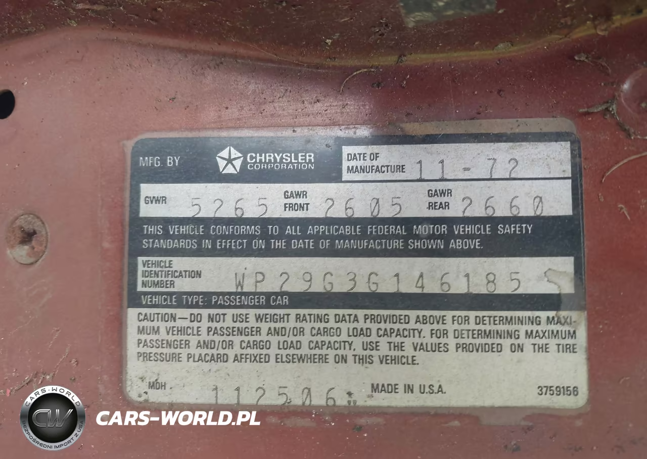 1973 Dodge Charger 2-Door VIN:WP29G3G146185 - 9