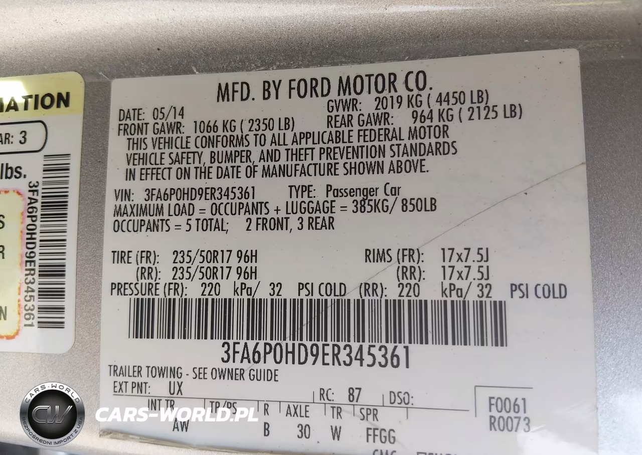 2014 Ford Fusion Se VIN:3FA6P0HD9ER345361 - 9