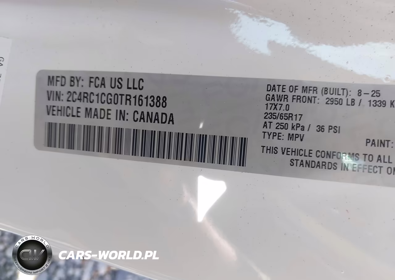 2026 Chrysler Voyager Lx VIN:2C4RC1CG0TR161388 - 9