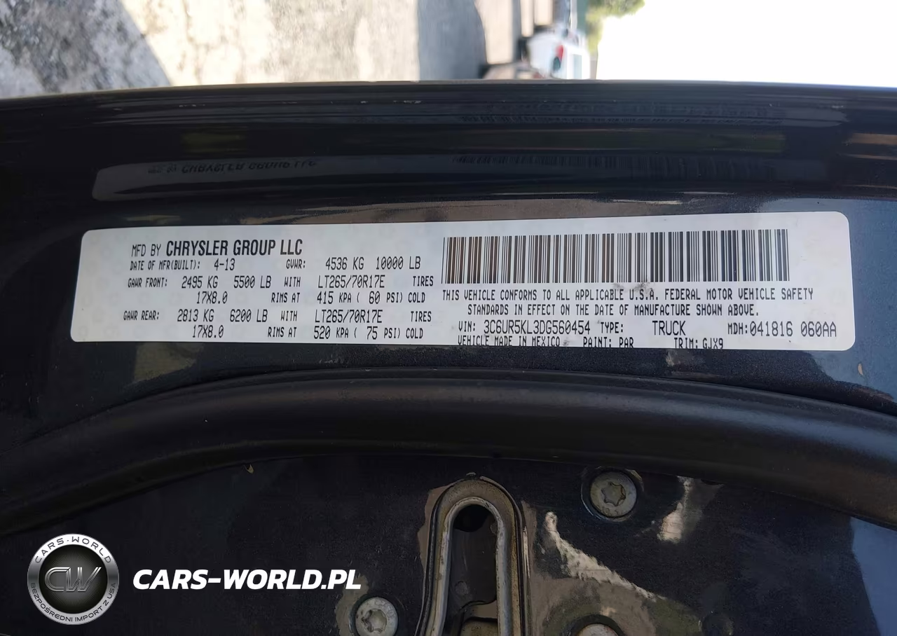 2013 Ram 2500 Laramie VIN:3C6UR5KL3DG560454 - 9