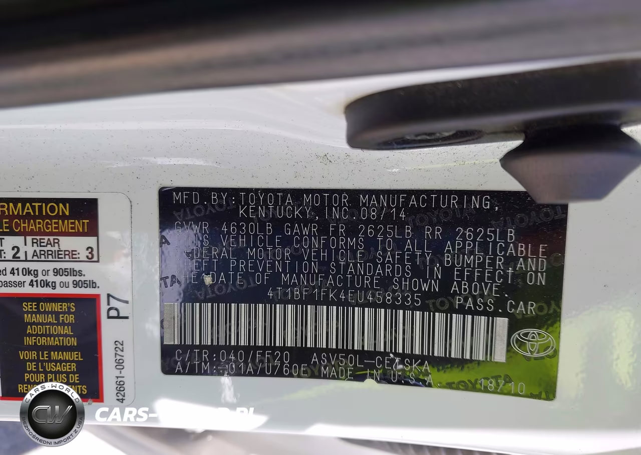 2014 Toyota Camry Se VIN:4T1BF1FK4EU458335 - 9