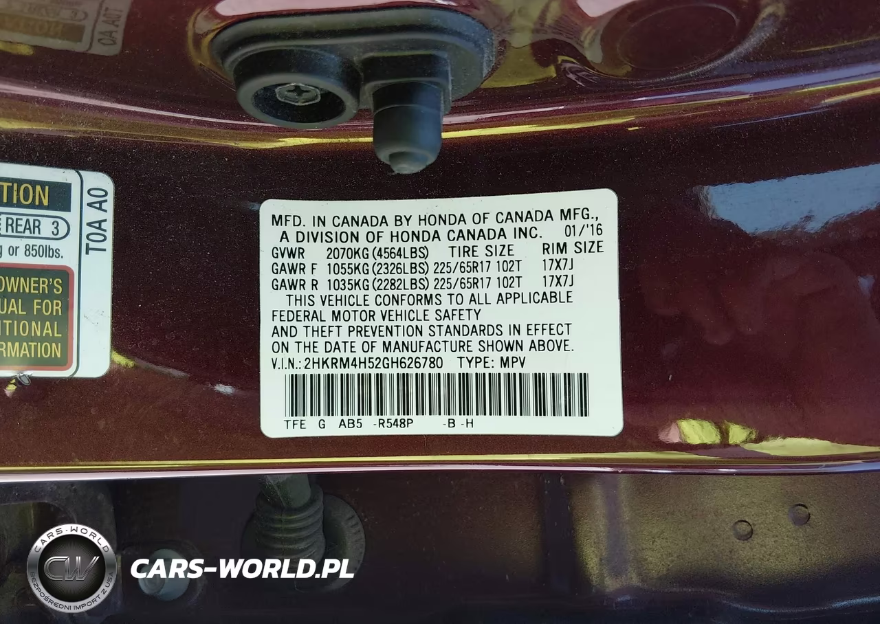 2016 Honda Cr-V Ex VIN:2HKRM4H52GH626780 - 9