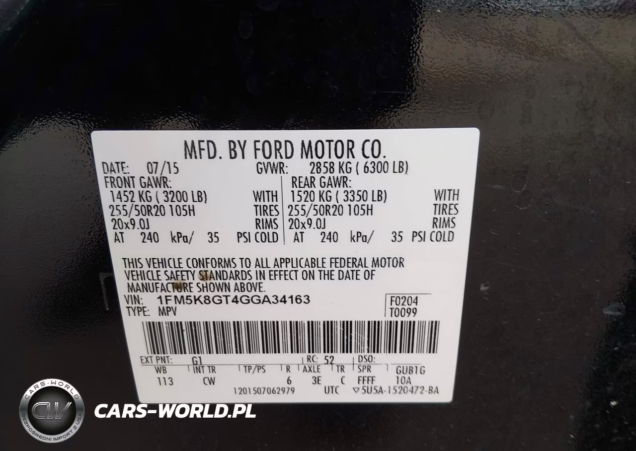2016 Ford Explorer Sport VIN:1FM5K8GT4GGA34163 - 9