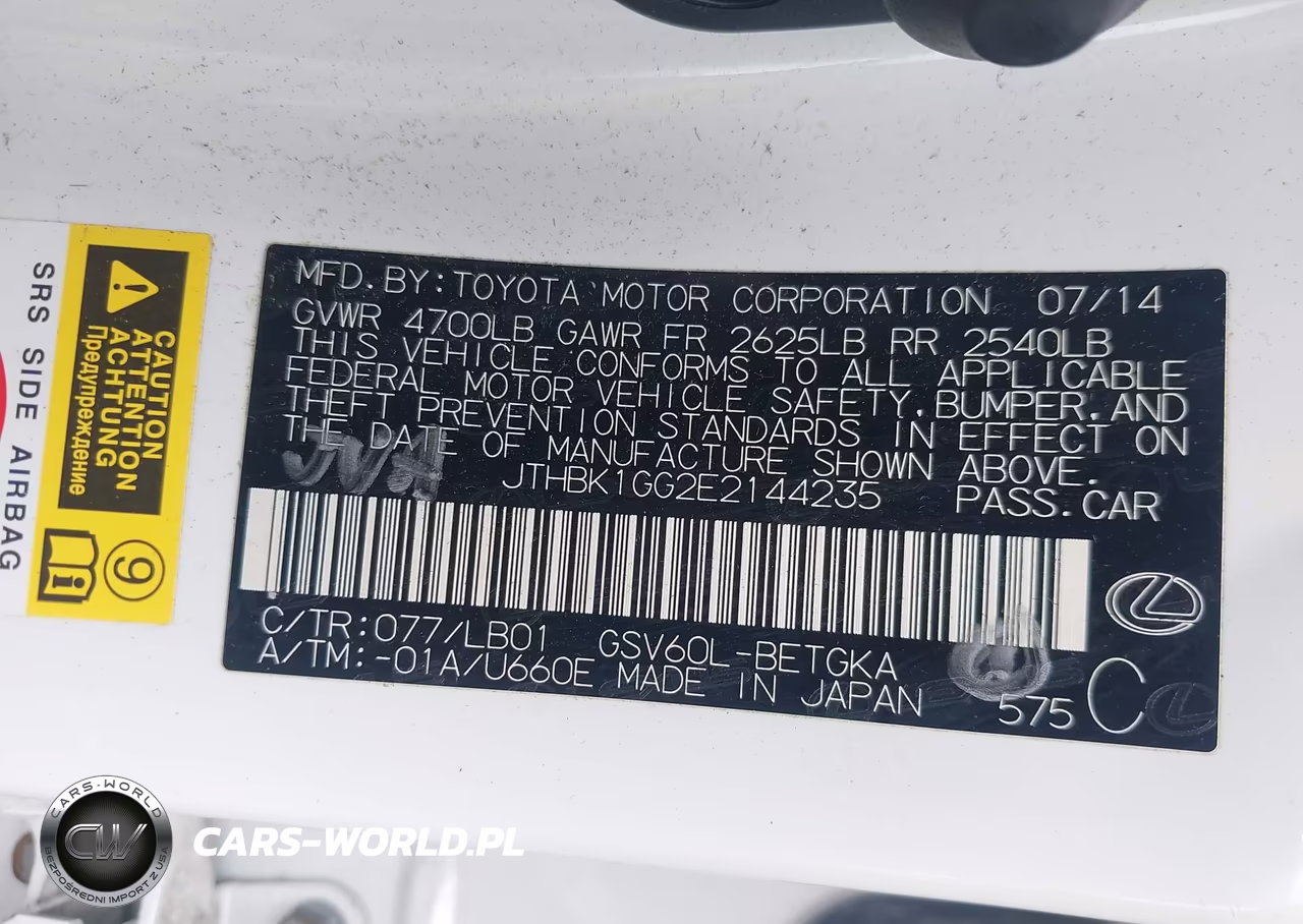 2014 Lexus Es 350 VIN:JTHBK1GG2E2144235 - 9