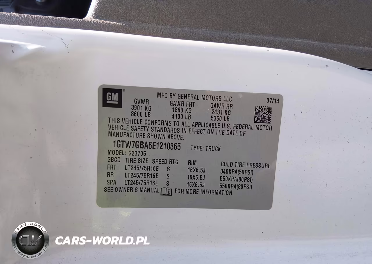 2014 GMC Savana 2500 Work Van VIN:1GTW7GBA6E1210365 - 9