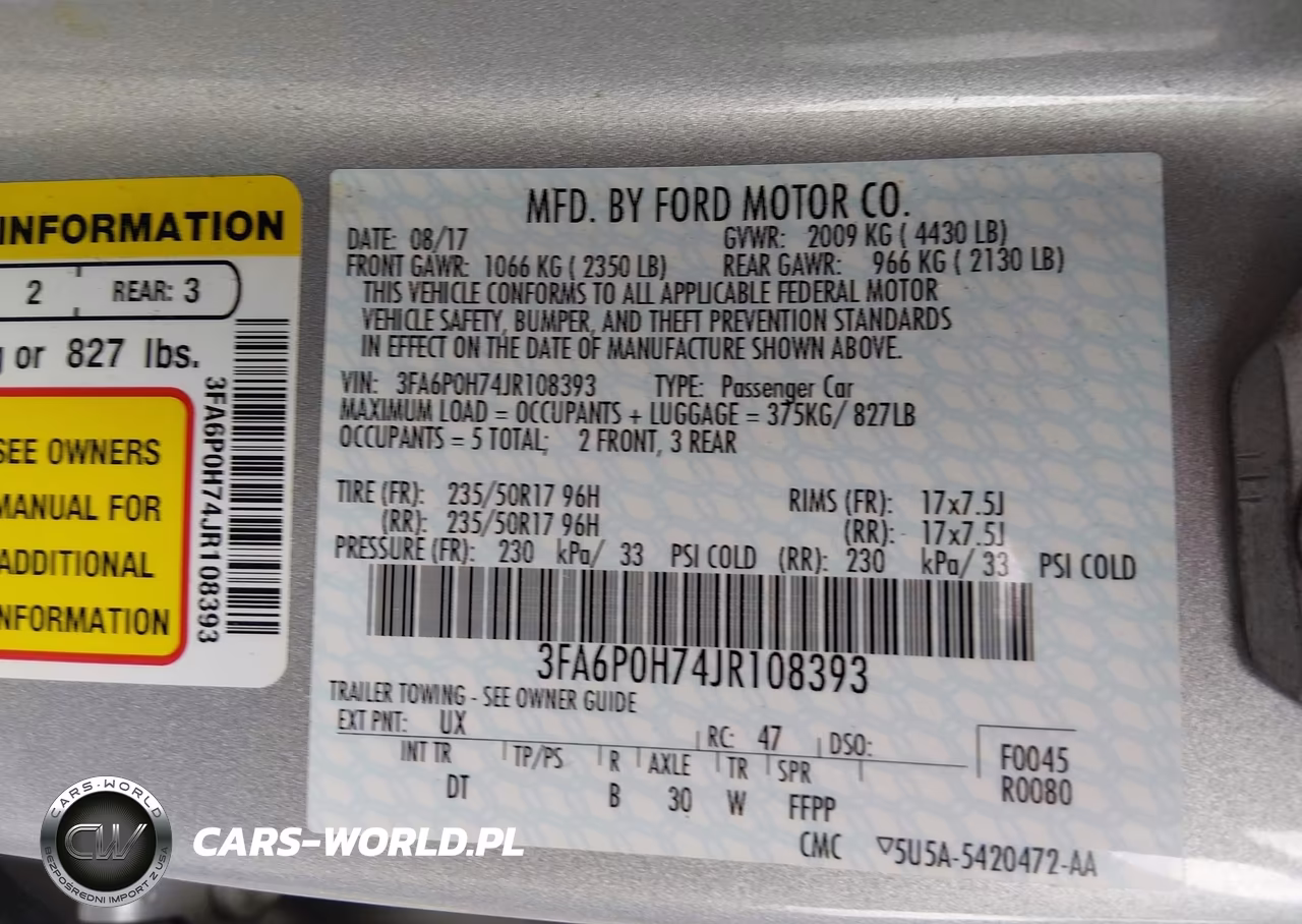 2018 Ford Fusion Se VIN:3FA6P0H74JR108393 - 9