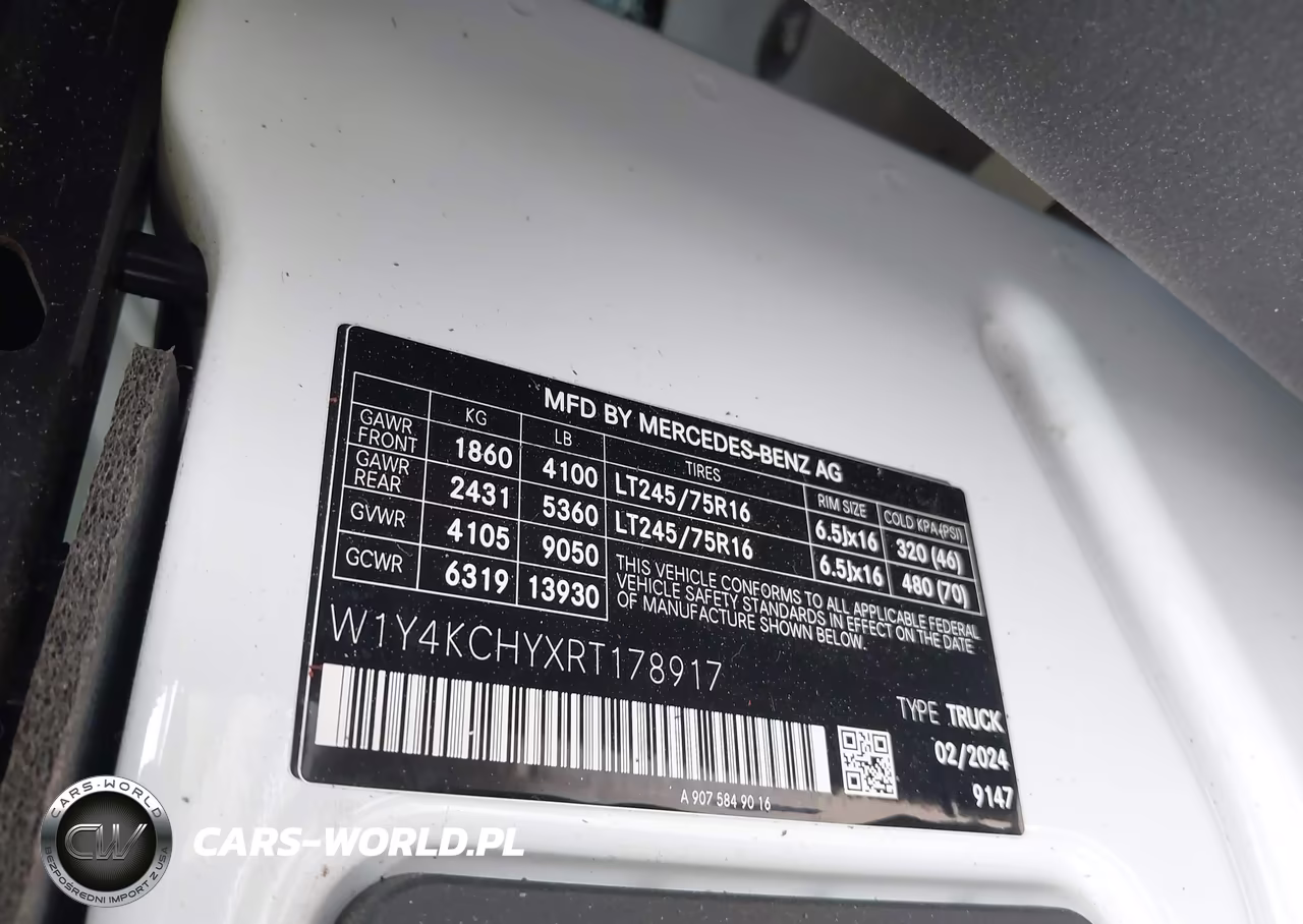 2024 Mercedes-Benz Sprinter 2500 High Roof 4-Cyl Diesel VIN:W1Y4KCHYXRT178917 - 9