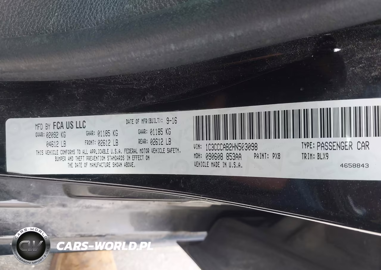 2017 Chrysler 200 Limited Platinum VIN:1C3CCCAB2HN503098 - 9