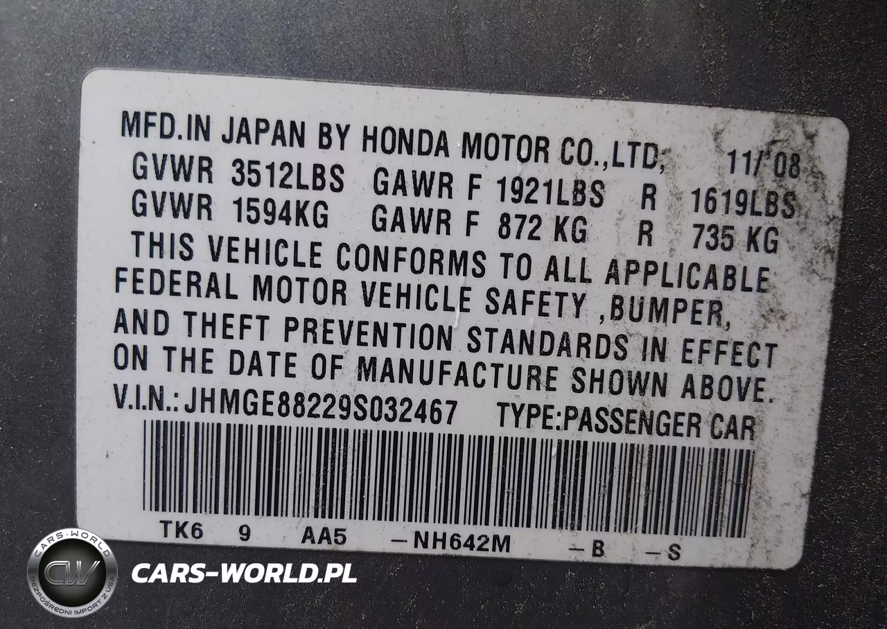 2009 Honda Fit VIN:JHMGE88229S032467 - 9