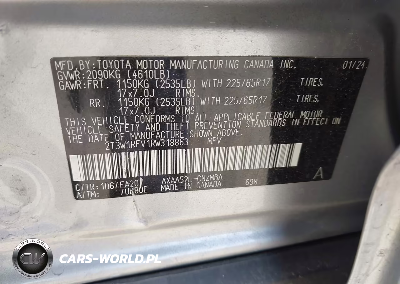 2024 Toyota Rav4 Xle VIN:2T3W1RFV1RW318863 - 9