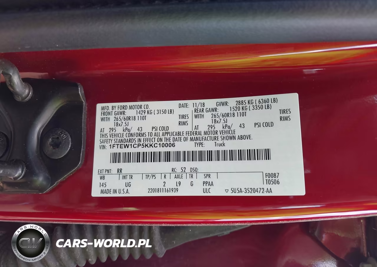 2019 Ford F-150 Xlt VIN:1FTEW1CP5KKC10006 - 9