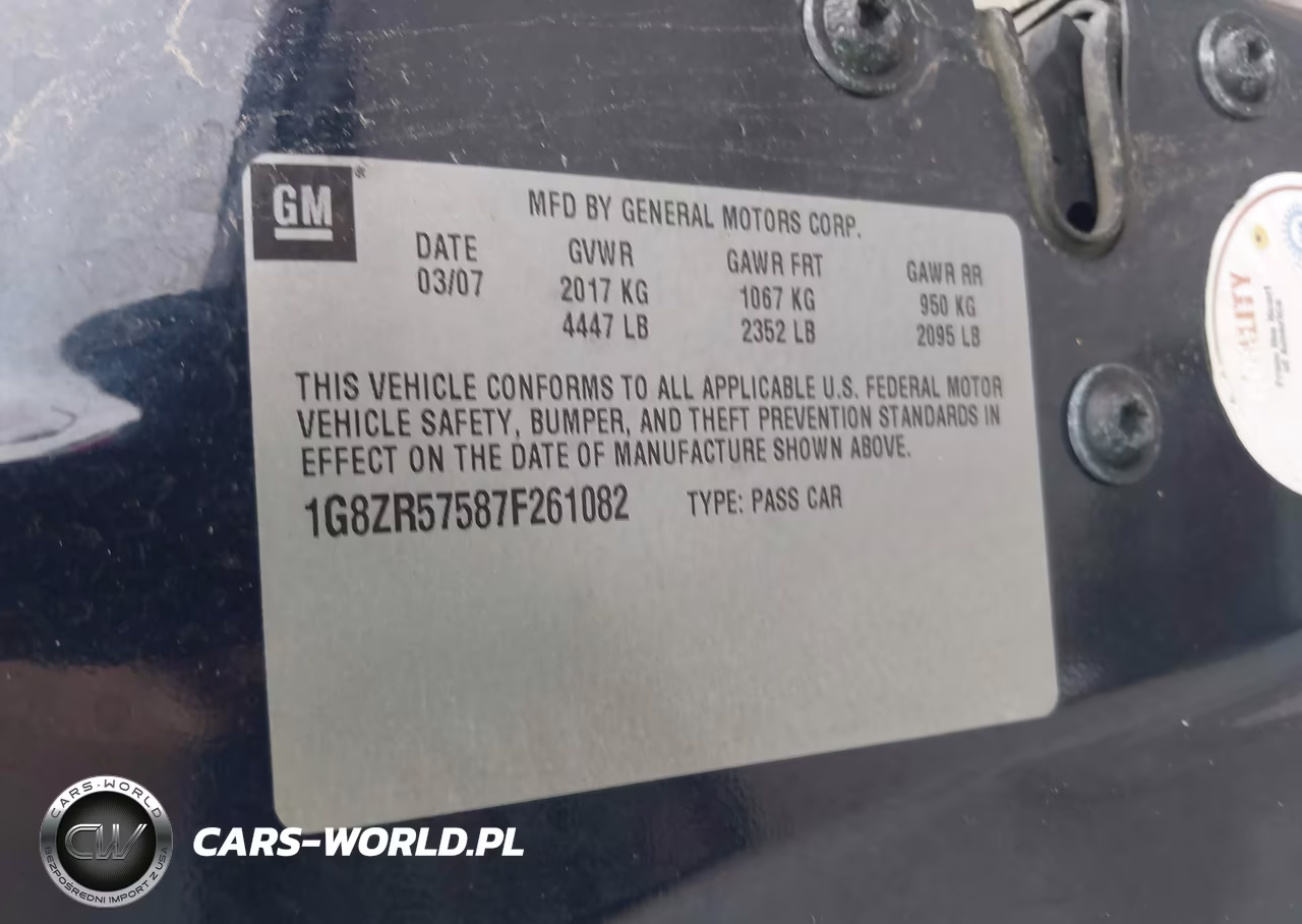 2007 Saturn Aura Green Line Hybrid VIN:1G8ZR57587F261082 - 9