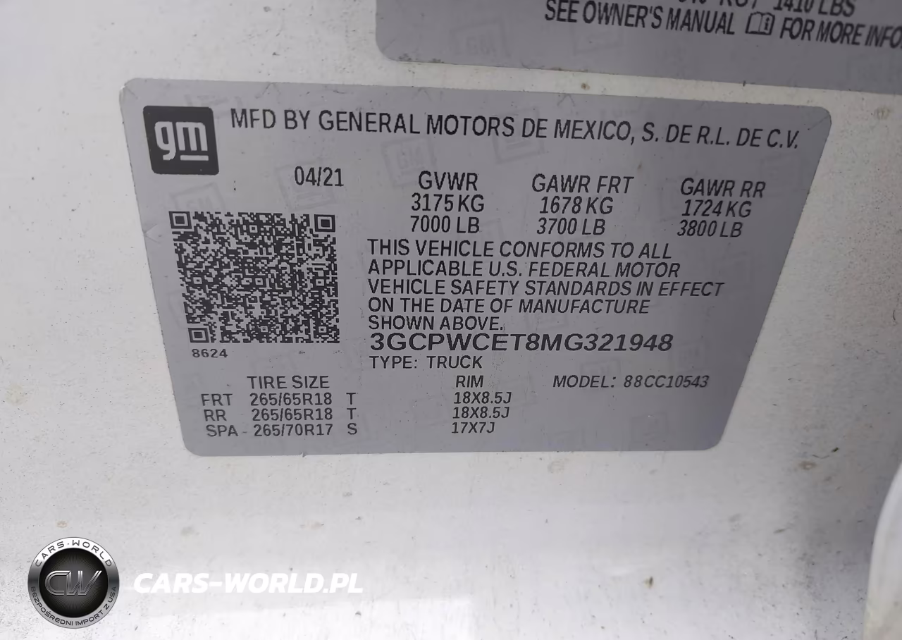 2021 Chevrolet Silverado 1500 VIN:3GCPWCET8MG321948 - 9