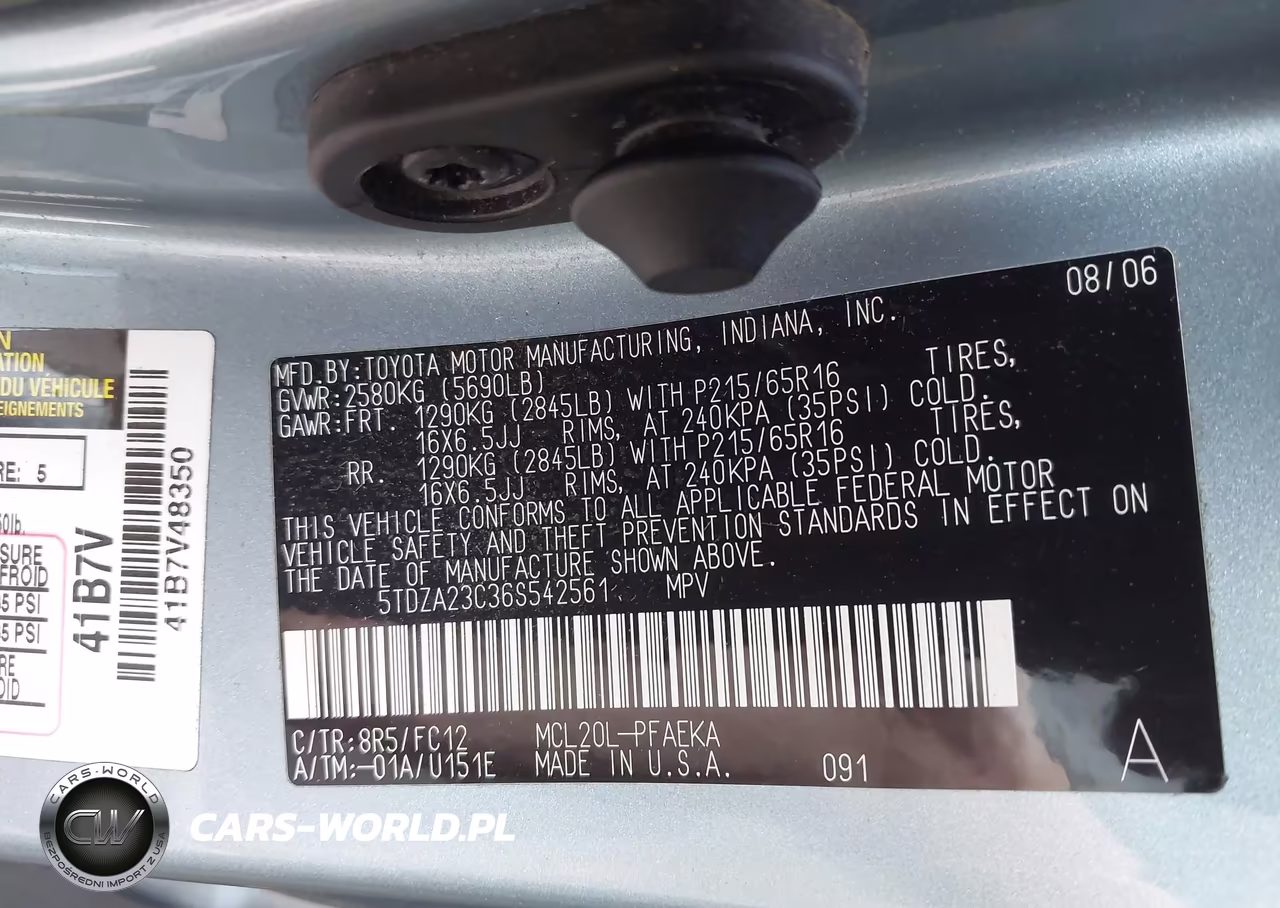2006 Toyota Sienna Le VIN:5TDZA23C36S542561 - 9