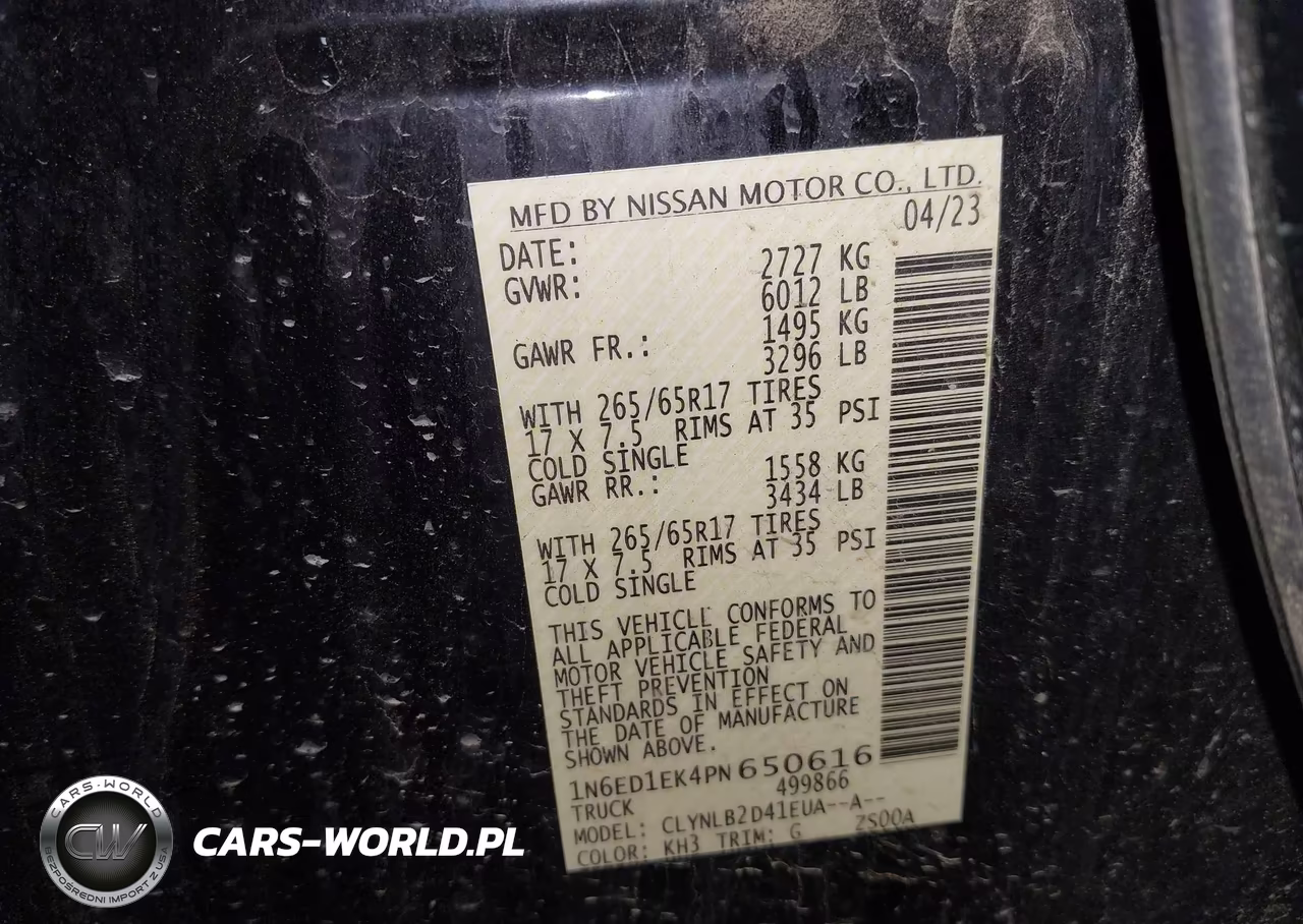 2023 Nissan Frontier Sv 4X4 VIN:1N6ED1EK4PN650616 - 9