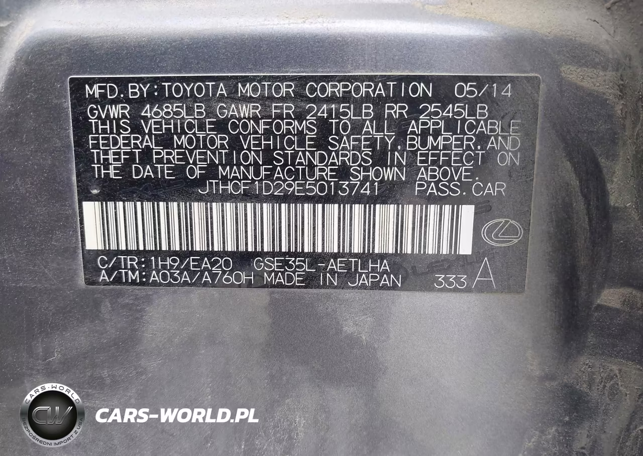 2014 Lexus Is 250 VIN:JTHCF1D29E5013741 - 9
