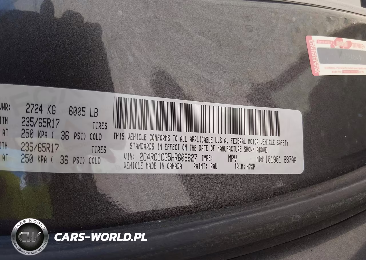 2017 Chrysler Pacifica Lx VIN:2C4RC1CG5HR608627 - 9