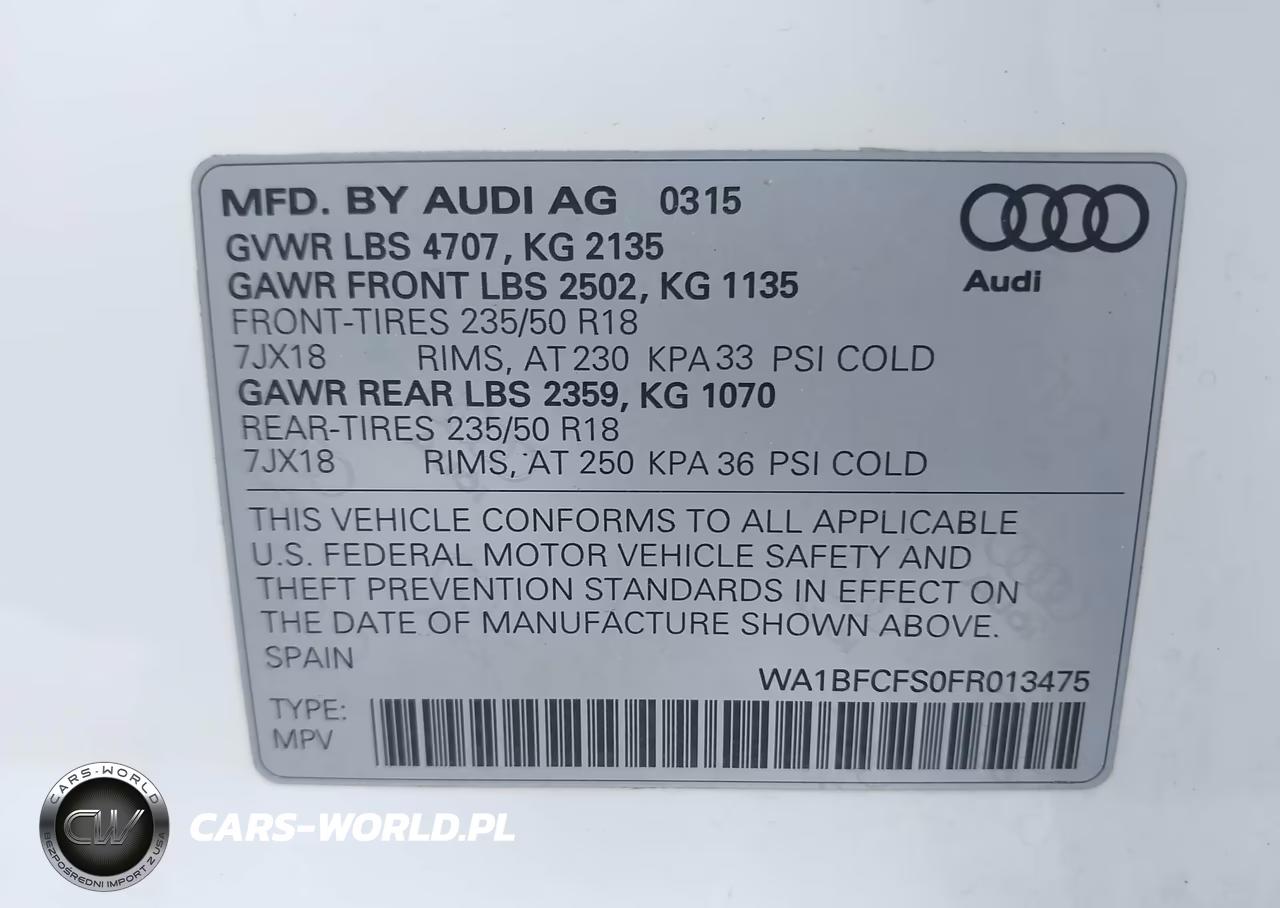 2015 Audi Q3 2.0T Premium Plus VIN:WA1BFCFS0FR013475 - 9
