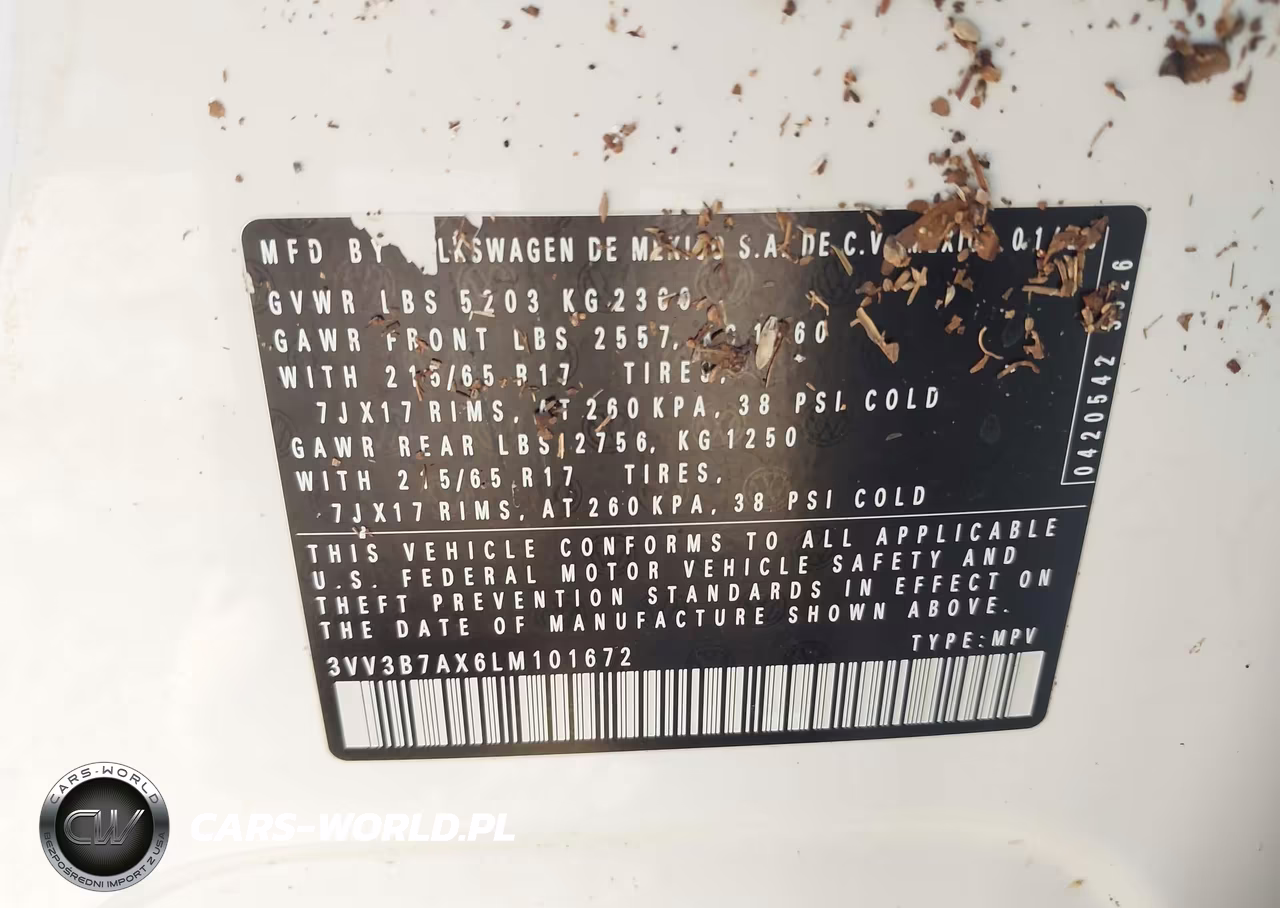 2020 Volkswagen Tiguan VIN:3VV3B7AX6LM101672 - 9