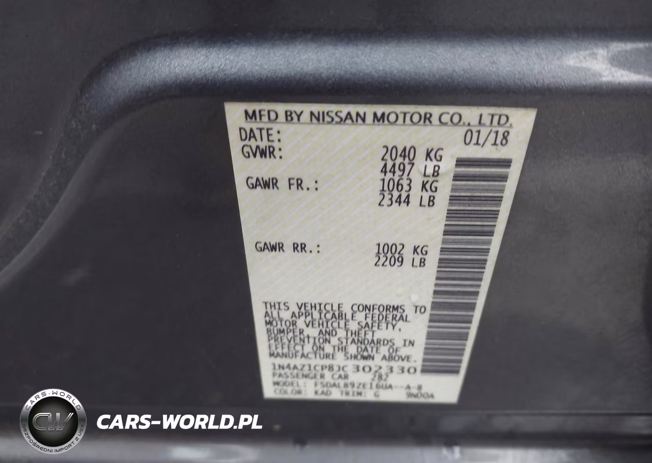 2018 Nissan Leaf S VIN:1N4AZ1CP8JC302330 - 9