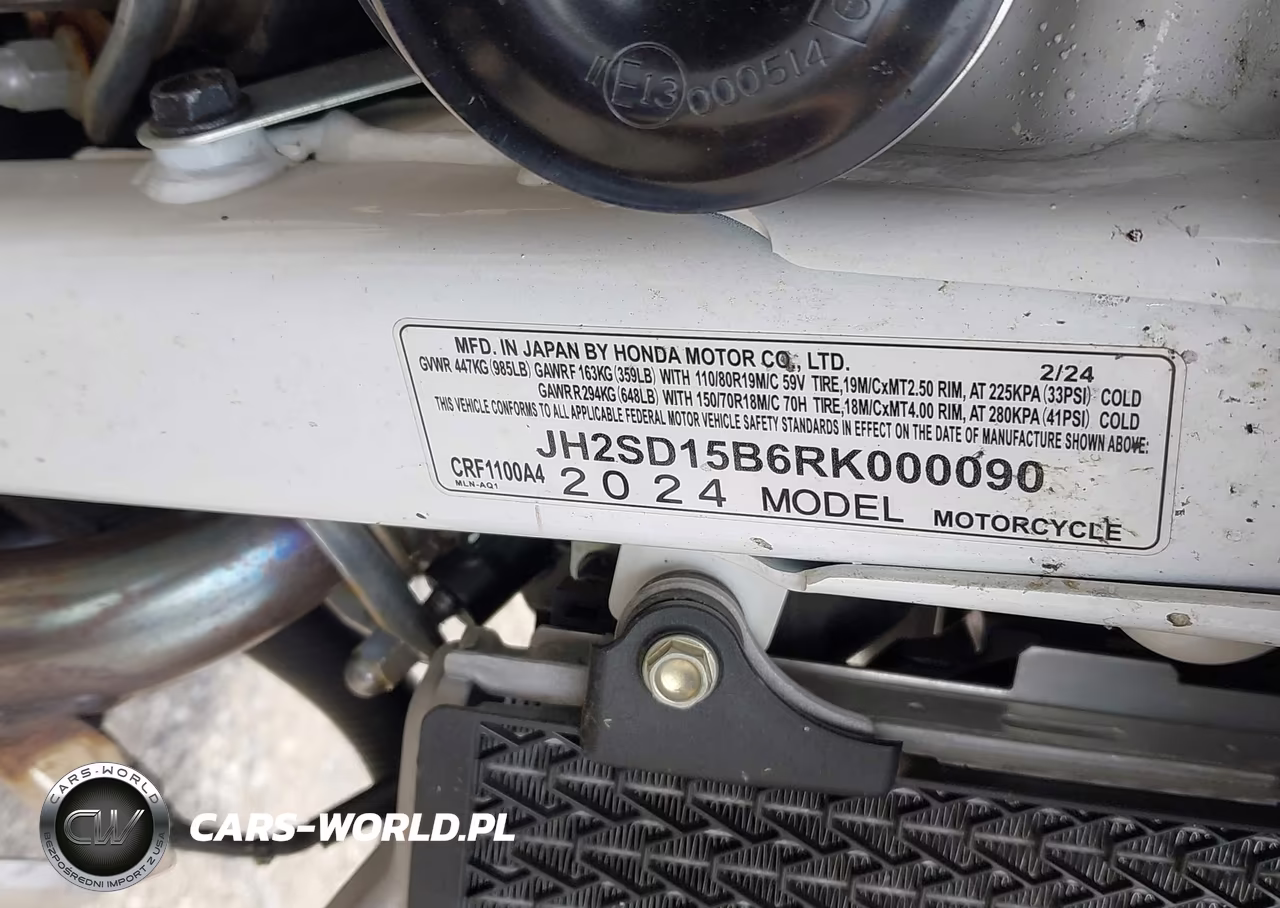 2024 Honda Crf1100 A4 VIN:JH2SD15B6RK000090 - 10