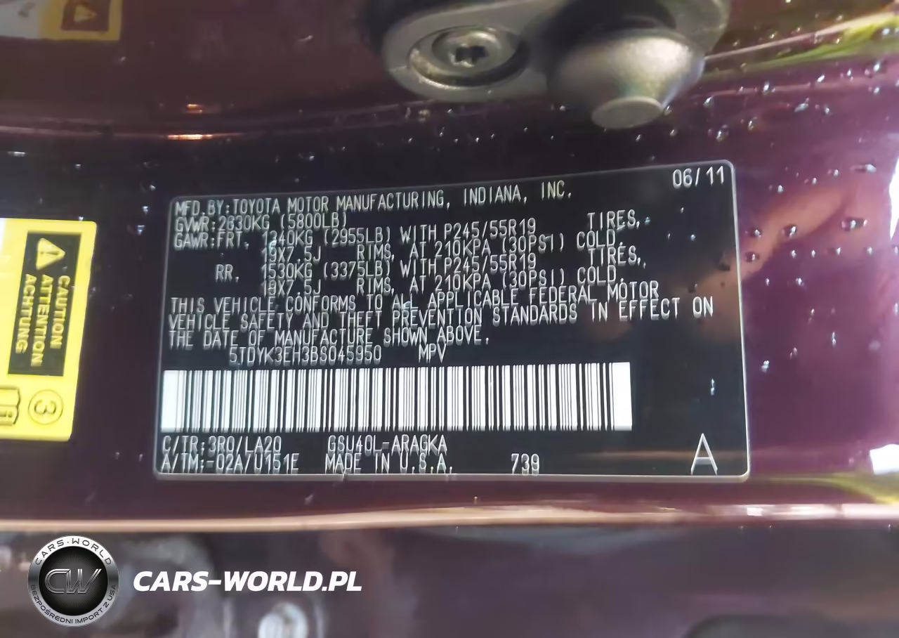 2011 Toyota Highlander Limited V6 VIN:5TDYK3EH3BS045950 - 9