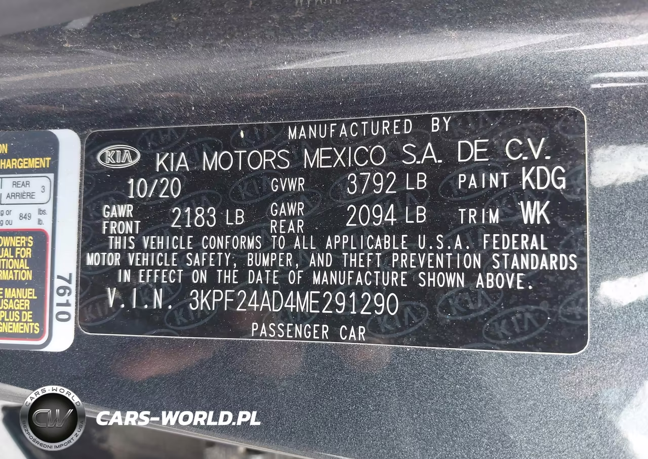 2021 Kia Forte Lxs VIN:3KPF24AD4ME291290 - 9