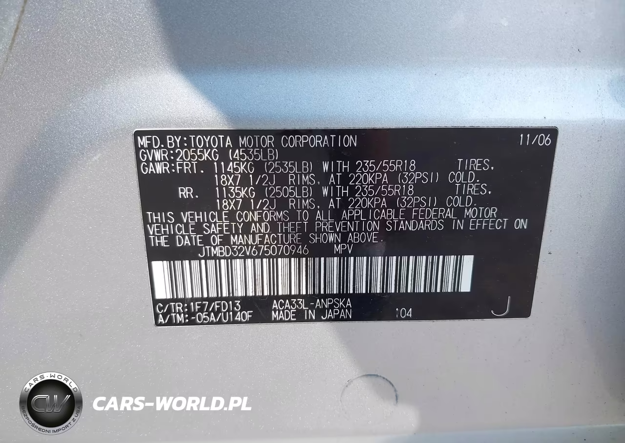 2007 Toyota Rav4 Sport VIN:JTMBD32V675070946 - 9