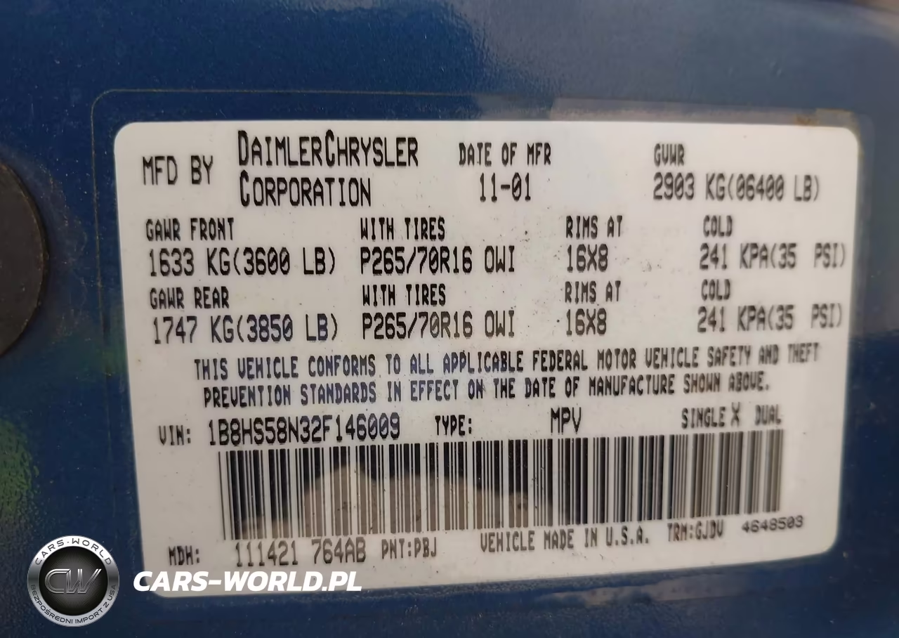 2002 Dodge Durango Slt Plus VIN:1B8HS58N32F146009 - 9
