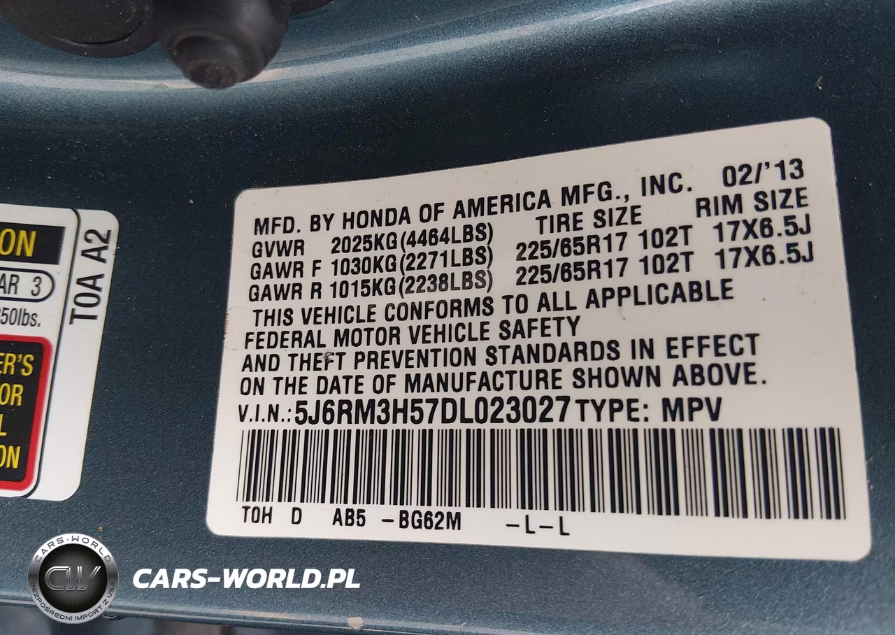 2013 Honda Cr-V Ex VIN:5J6RM3H57DL023027 - 9