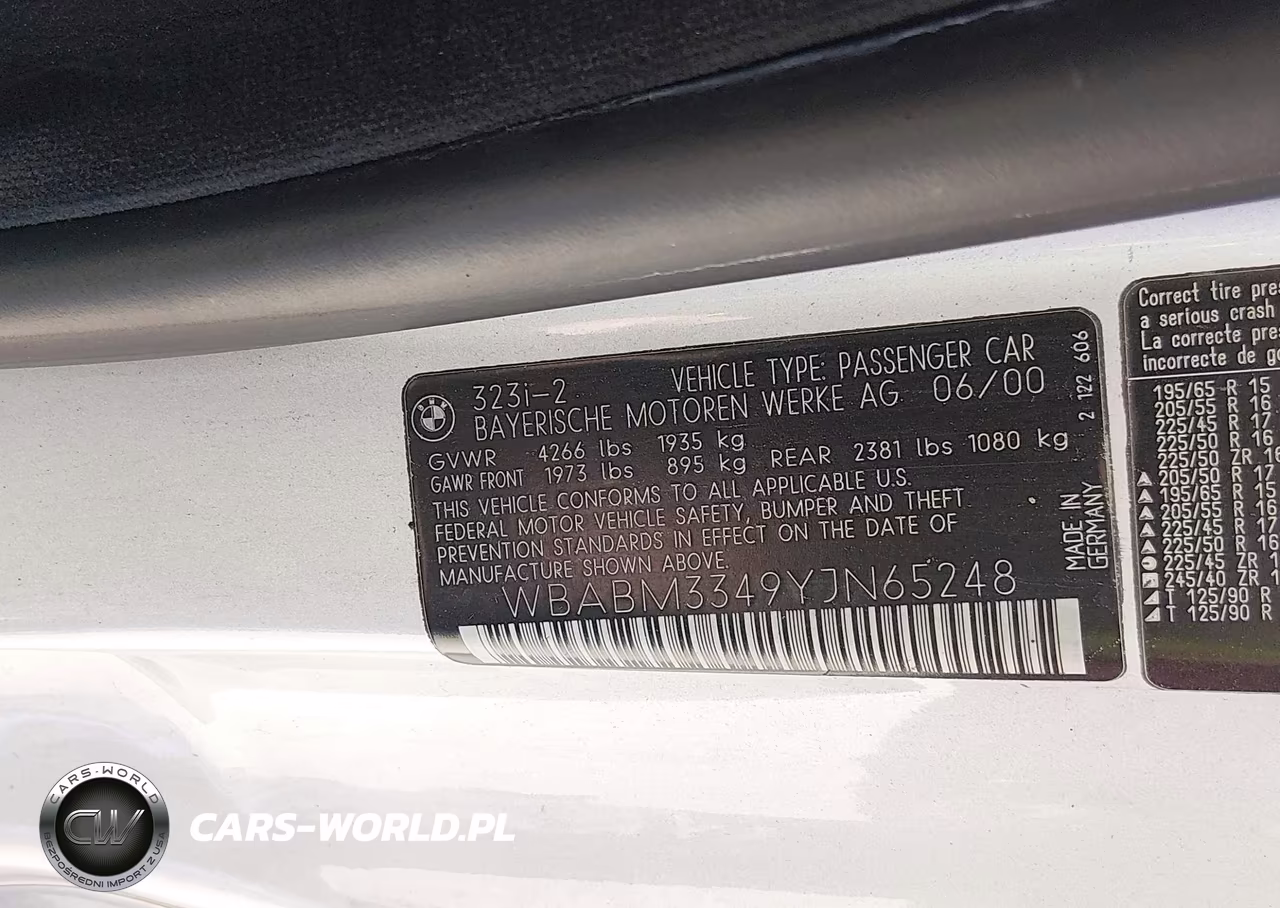 2000 BMW 323Ci VIN:WBABM3349YJN65248 - 9