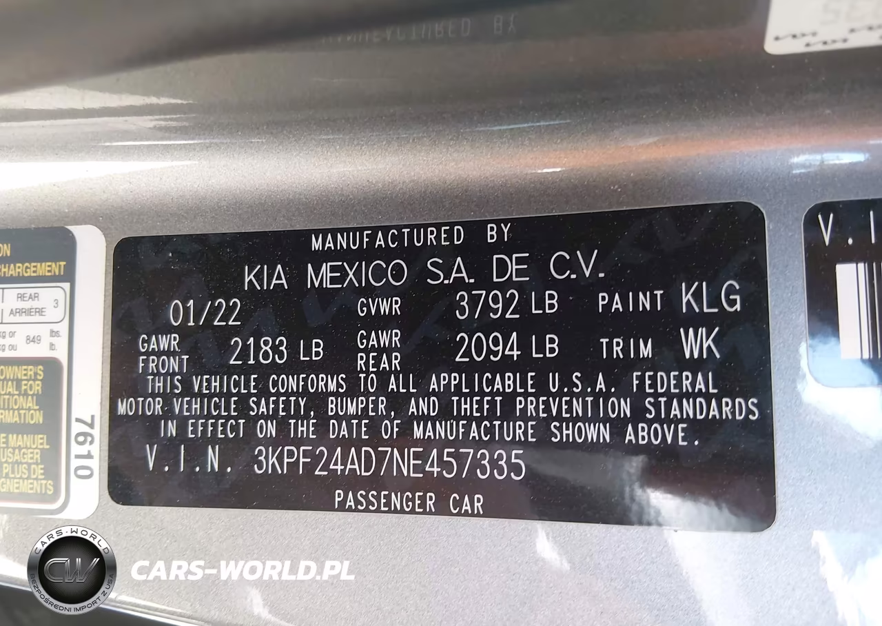 2022 Kia Forte Lxs VIN:3KPF24AD7NE457335 - 9