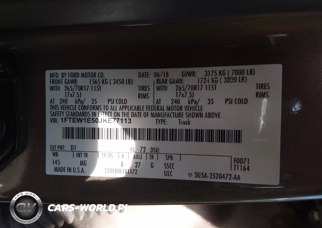 2018 Ford F-150 Xlt VIN:1FTEW1E50JKE77113 - 9