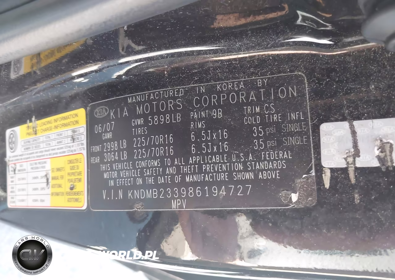 2008 Kia Sedona Lx VIN:KNDMB233986194727 - 9