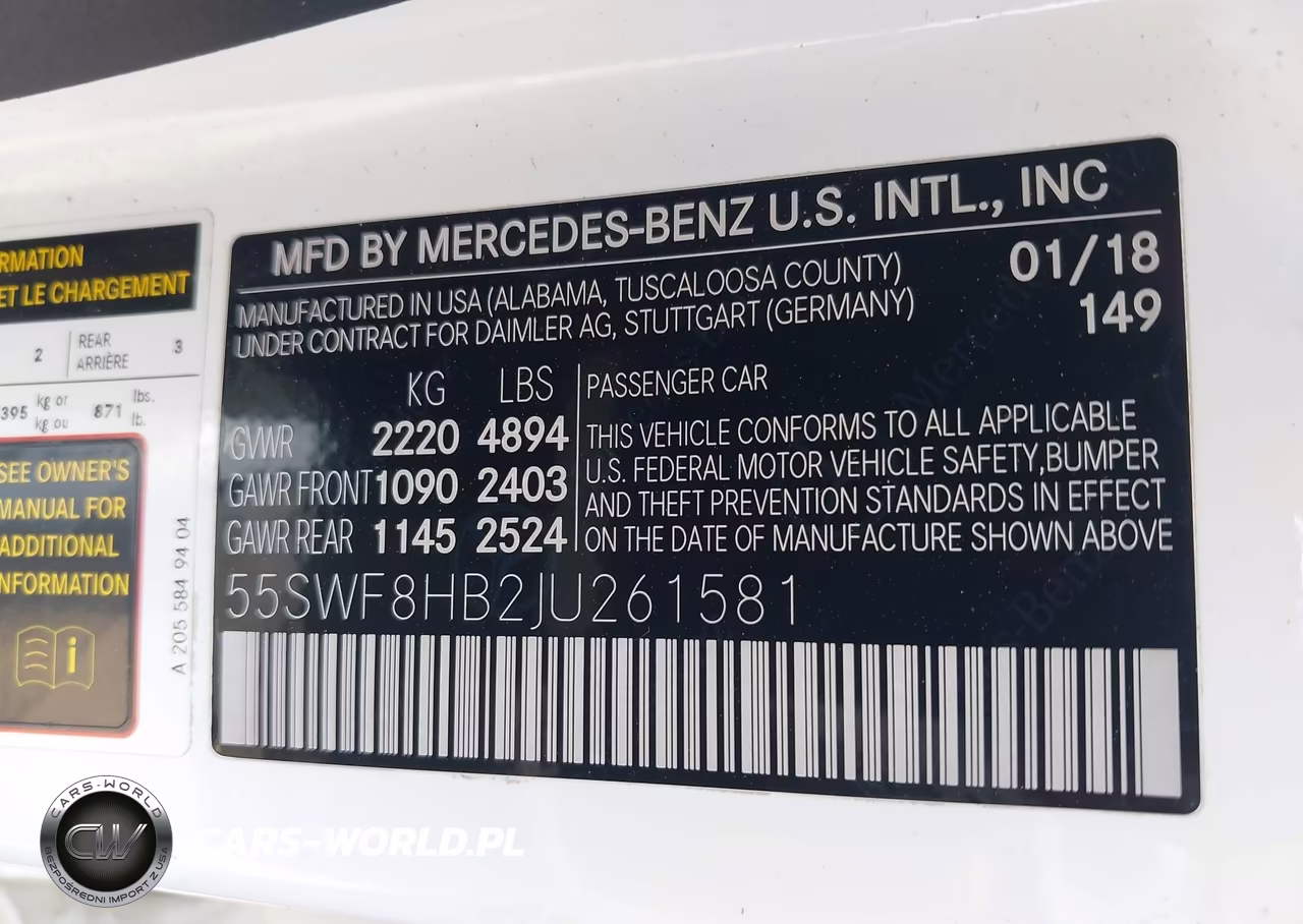 2018 Mercedes-Benz Amg C 63 S VIN:55SWF8HB2JU261581 - 9