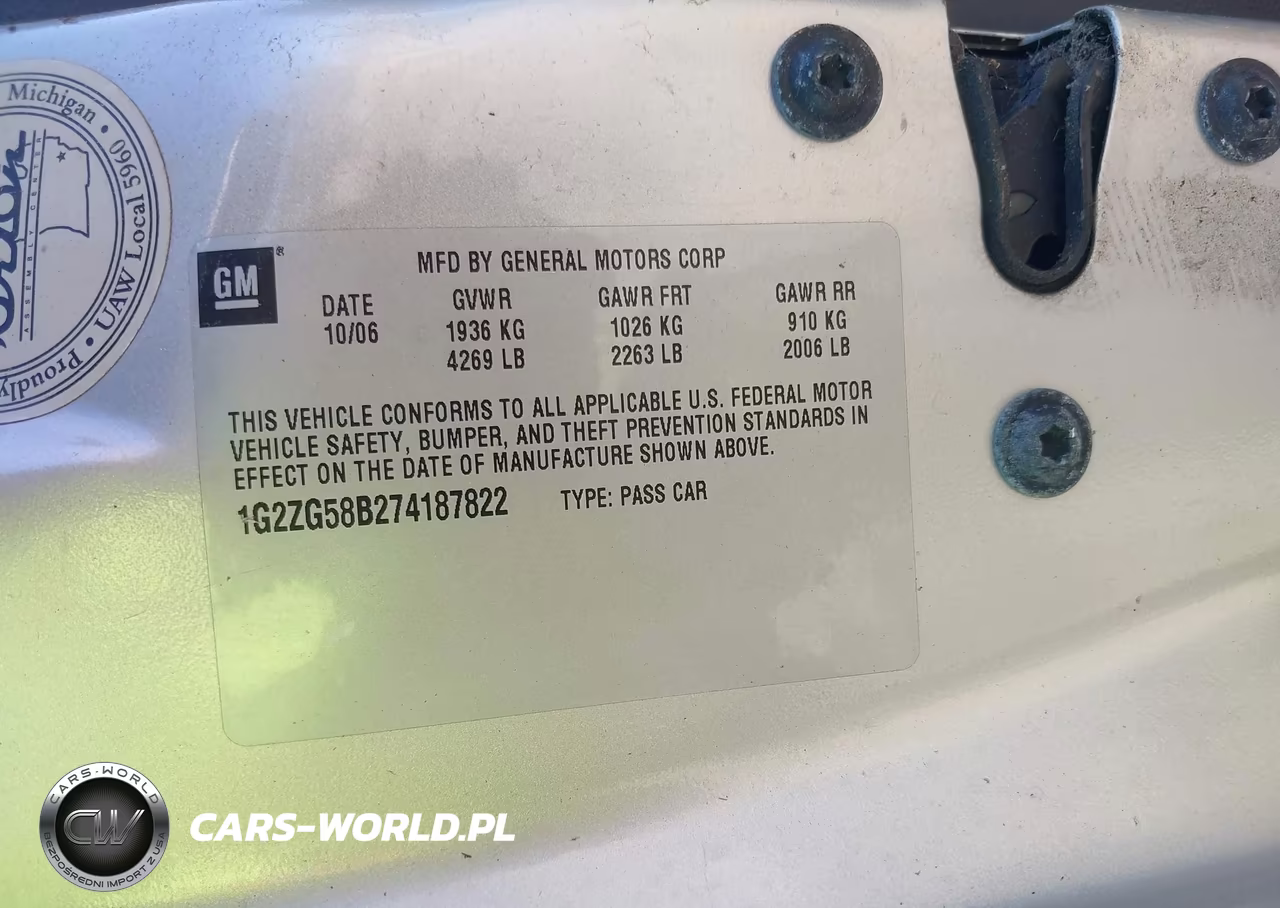 2007 Pontiac G6 VIN:1G2ZG58B274187822 - 9